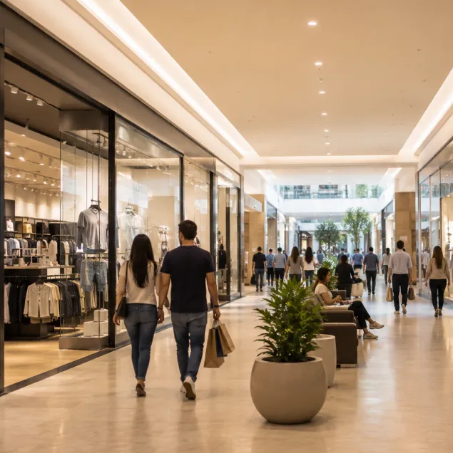 Interior del centro comercial Galerías Insurgentes